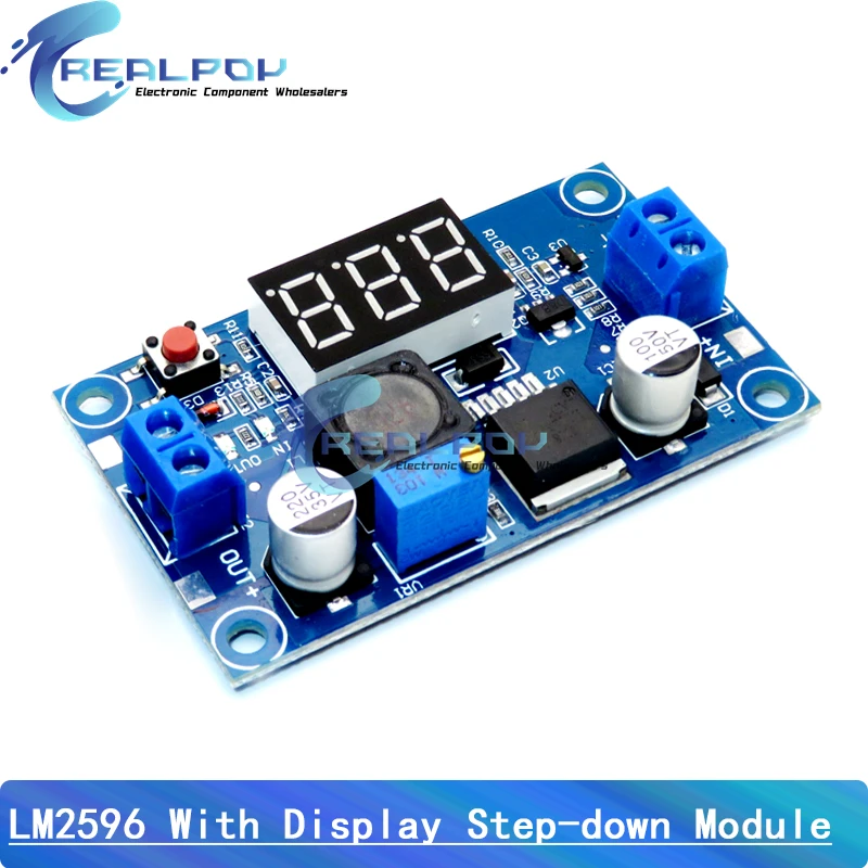 LM2596 DC DC Step Down Converter Voltage Regulator LED Display Voltmeter 4.0~40 to 1.3-37V Buck Adapter Adjustable Power Supply