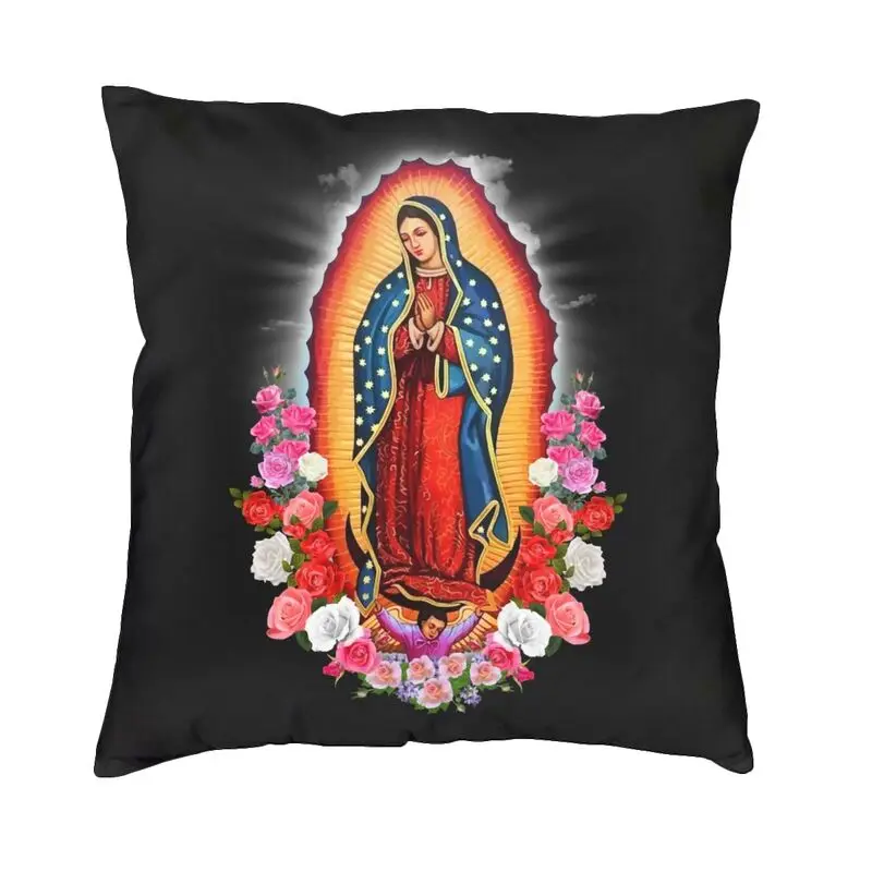 Virgin Mary Of Guadalupe Throw Pillow Case Home Decor Square Mexico Catholic Saint Cushion Cover 45x45 Pillowcover for Sofa