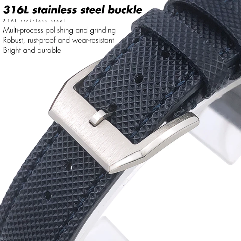 20mm 21mm Nylon faser Leder Uhren armband für iwc Pilot iw377714 portofino für hamilton Qualität grün blau Armband schwarzes Armband