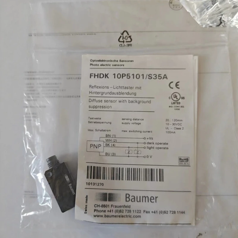 Baumerburg Alliance FHDK 10P5101/S35A Reflective Photoelectric Switch Sensor - In Stock 10131270