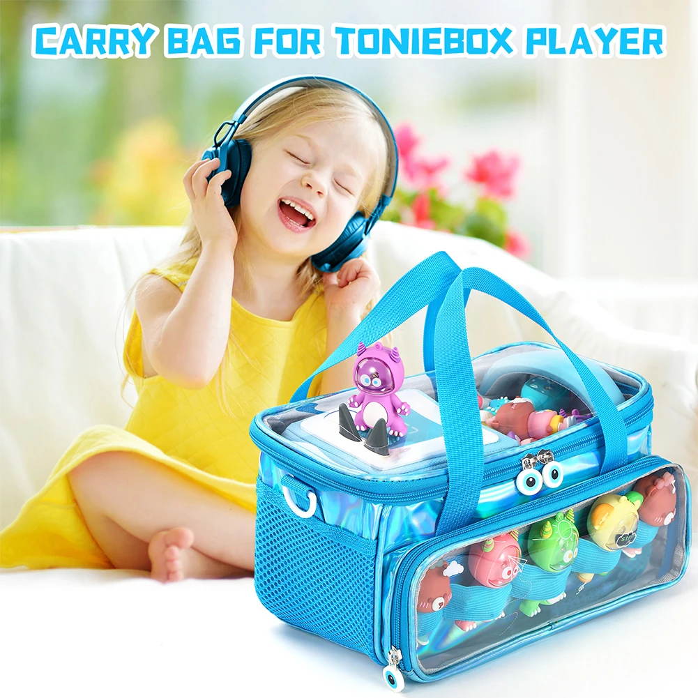 حقيبة حمل لمجموعة Toniebox Starter حقيبة تخزين محمولة لسماعات الرأس ومحطة الشحن