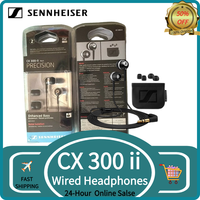 Sennheiser Original CX300 II Deep Bass Earphones 3.5mm Wired Stereo Music Headset Upgraded Sound for Music Enthusiasts