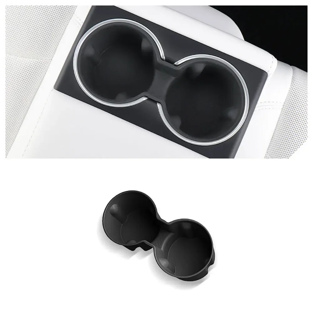 

Silicone Cup Holder For Tesla Model Y Juniper 25-26 Model 3 Highland 2024-2026 Center Control Bottle Drink for Front Rear Seater