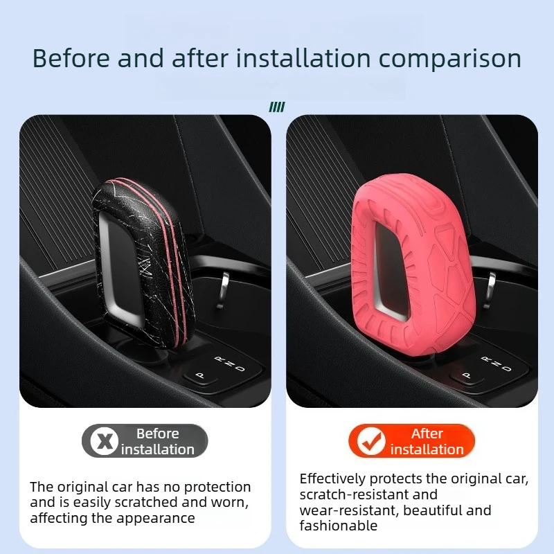 For Volvo XC60 2022-2026 Silicone Gear Lever Cover Automatic Gear Shifter Gear Modifier Automotive Interior Accessories Supplies