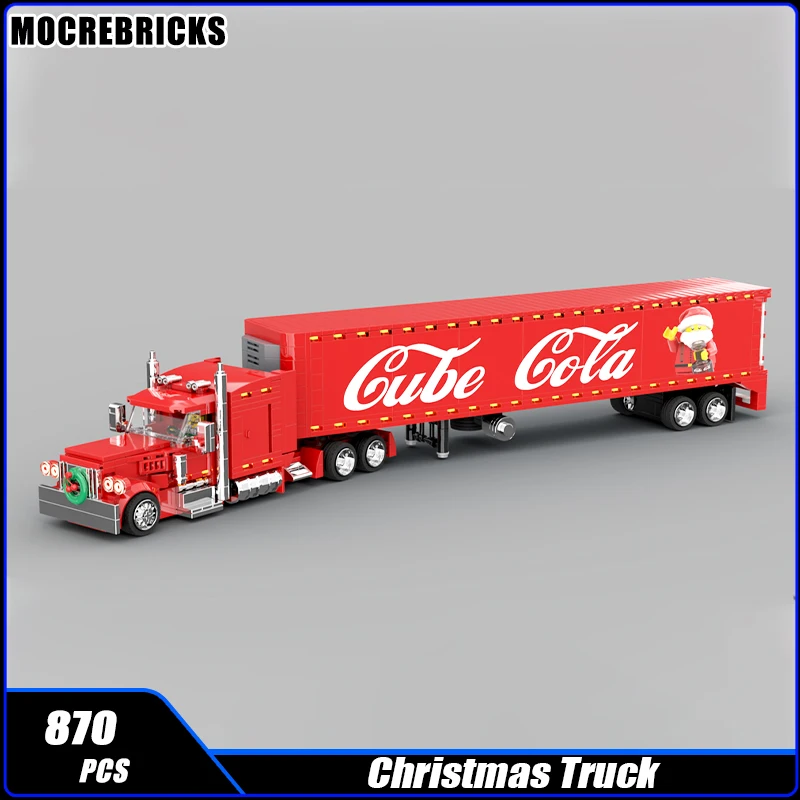 MOC-164390 City Freight Christmas Truck Building block Assemble model Brick Toy Children's Christmas Gifts