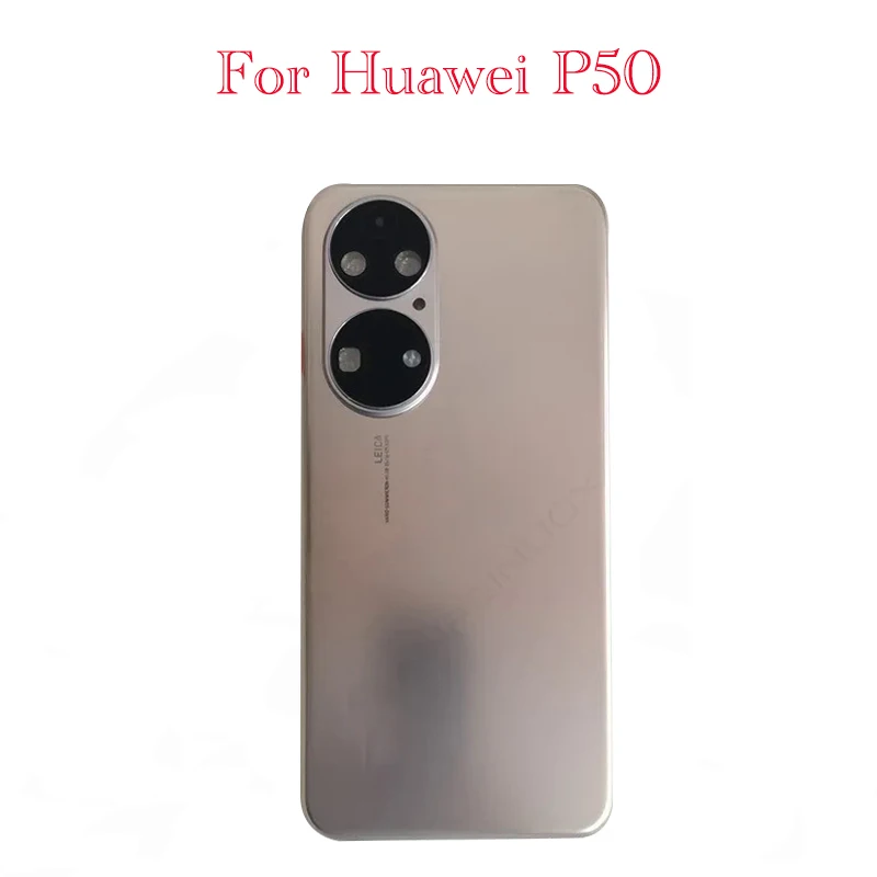 NEW For Huawei P50 Back Battery Cover Glass Housing Case Door Rear With Frame Camera Lens With sticker Replacement