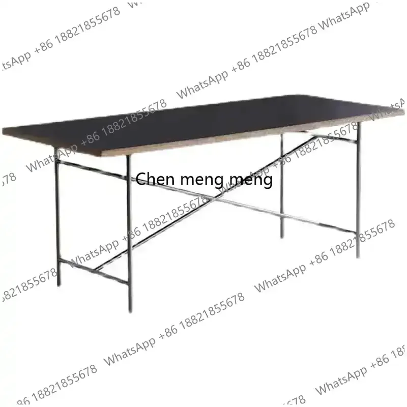 Stainless steel legs rectangular solid wood conference table desk writing desk living room table