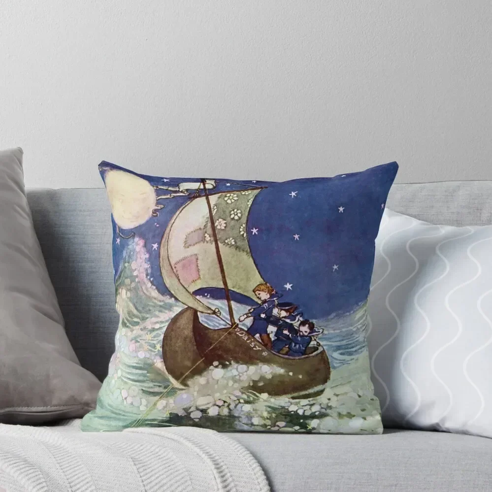 “Wynken Blynken and Nod” by Willy Pogany Throw Pillow Sofa Pillow Cover Decorative Cushion Cover pillow