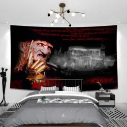 QdDeco 90x90 150x150 Nightmare Freddy Krueger Flag Horror Movie Banner decorazione arazzo