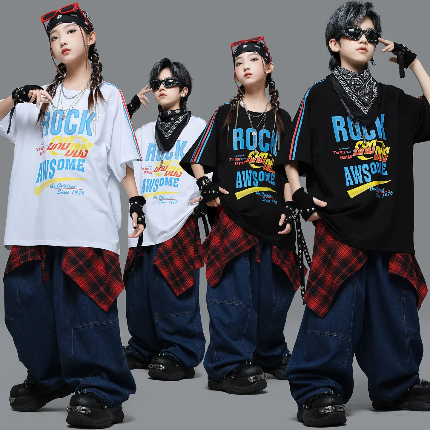 Conjunto de Performance de Dança de Rua Infantil: Roupa de Dança Jazz e Hip Hop para Meninos e Meninas - Marca da Moda para D...