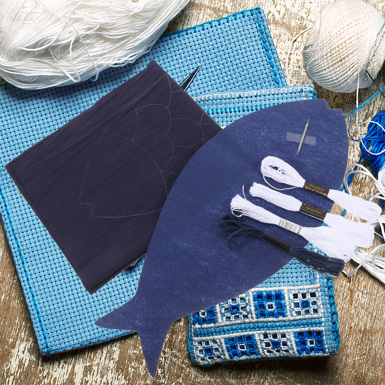 

Embroidery Material DIY Sashiko Kit Beginner Crafts Coaster Tea Mats Sashiko Kit With Template For Beginners Japanese Design