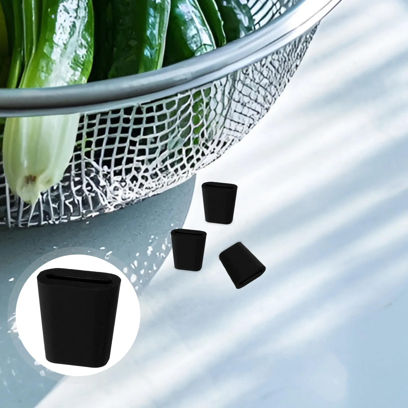 

10 шт. пластиковых сменных накладок-протекторов для ножек стеллажей, нескользящие сетчатые бамперы, защита от проволоки для кухонных и фермерских раковин