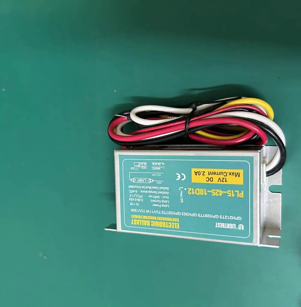 DC12V 전원 공급 장치 UV 램프 밸러스트 PL15-425-18D12 10-17W 램프 밸러스트