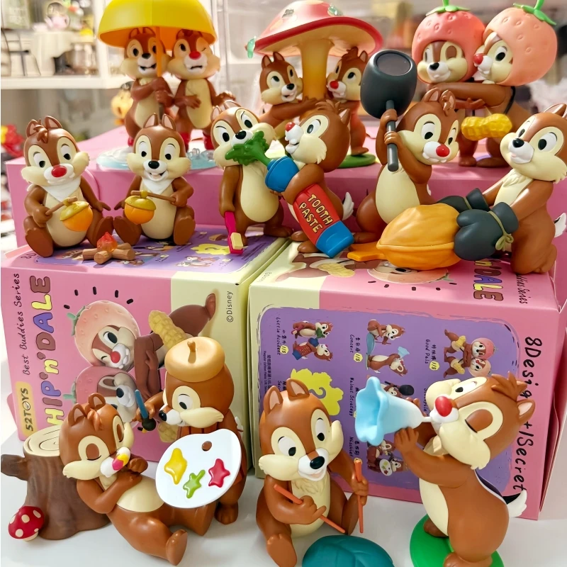 Hot Disney Chip And Dale Brothers Good Series Blind Box Figure Toy Kawai Ornaments Kids Toys Birthday Gifts Desktop Decoration