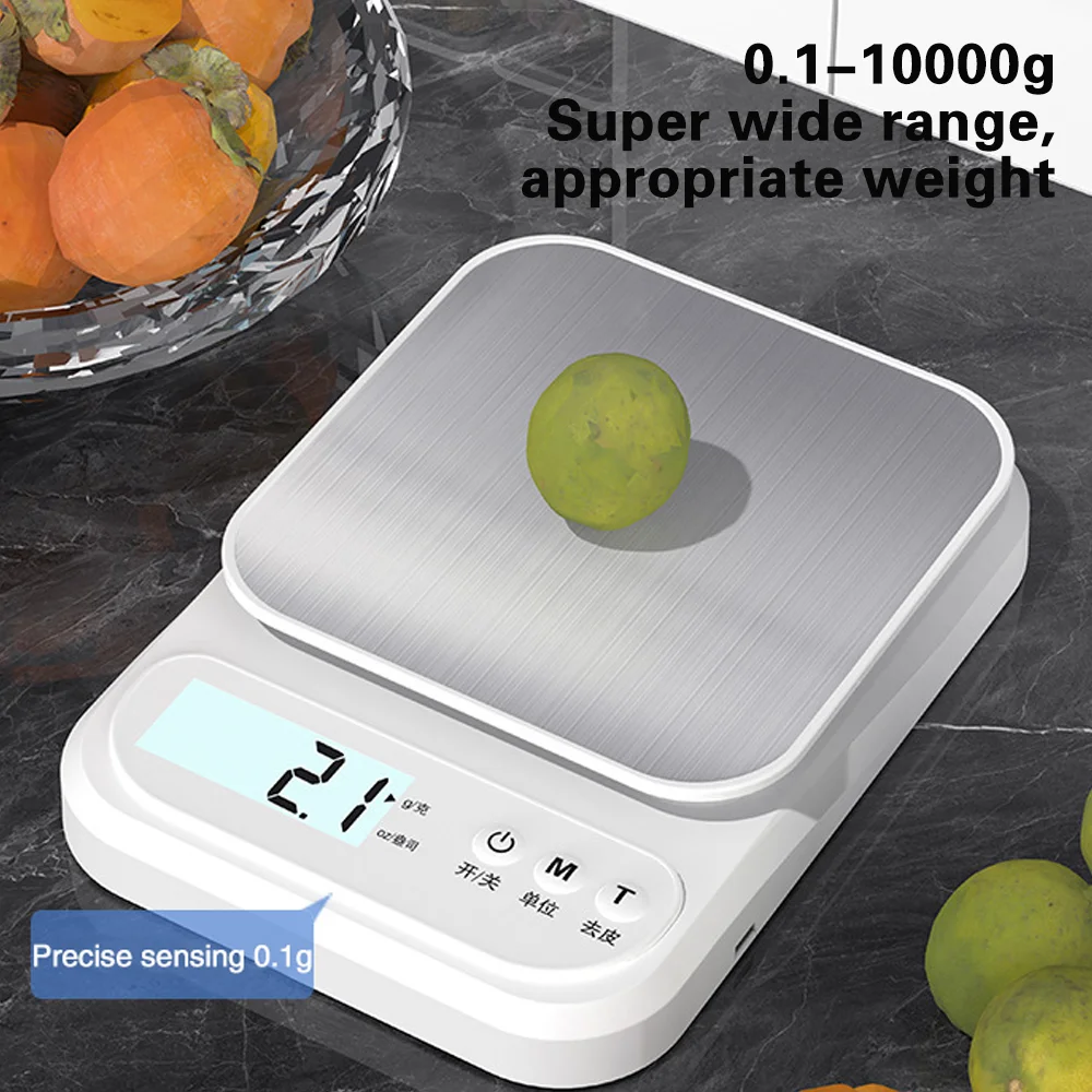 ميزان إلكتروني عالي الدقة 10 كجم/1 جرام مقياس جرام صغير للمطبخ، ميزان قهوة دقيق مع شاشة LCD/وظيفة شديدة