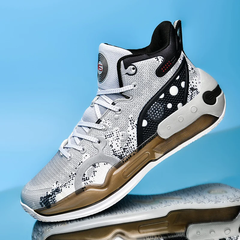 New high top basketball shoes Breathable comfortable sports shoes for men and women training athletes casual student shoes