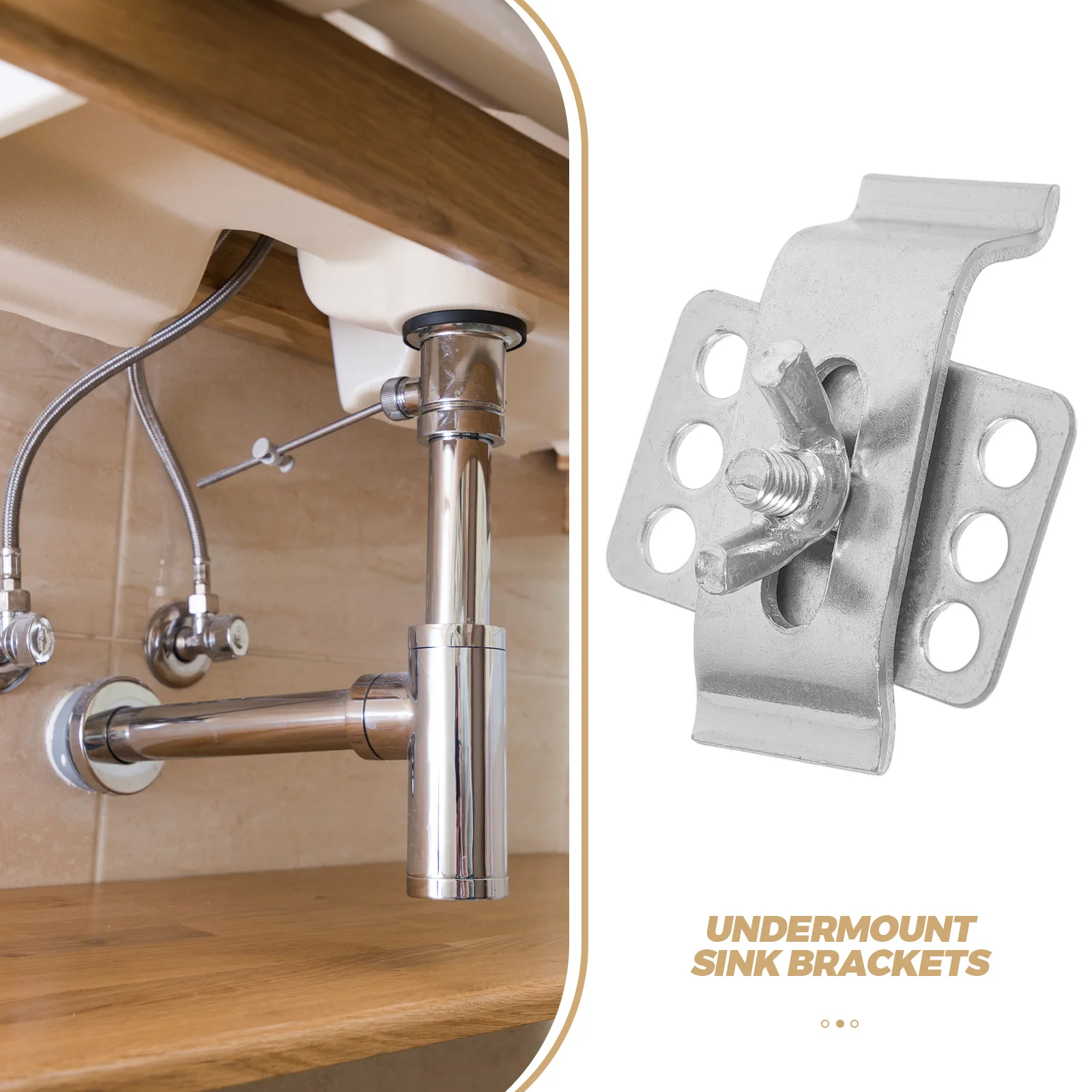 6 قطعة مقاطع دعم بالوعة Undermount الحمام بالوعة المطبخ قوس الأجهزة السحابة كليب لتركيب حوض السيراميك حوض غسيل #2