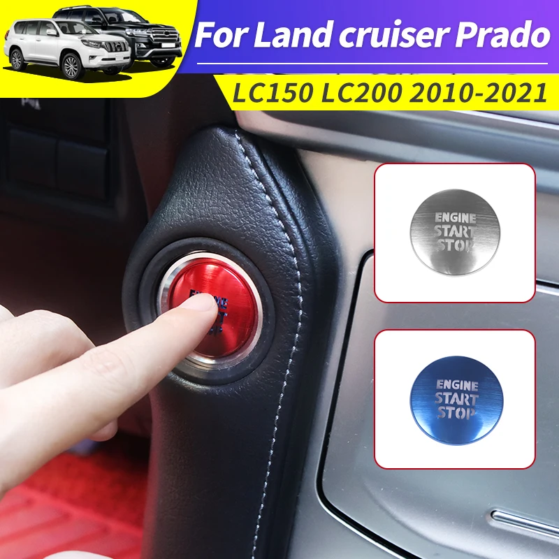 

Stainless Steel Engine Start Stop Button Patch Fit for Toyota Land Cruiser Prado 200 150 Interior Modification Accessories