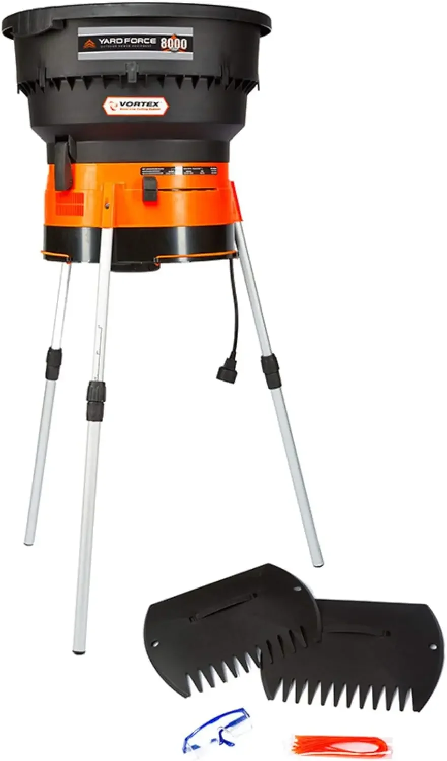 Electric Leaf Mulcher/Shredder with Bonus Accessory Kit, One Size, Black/Orange