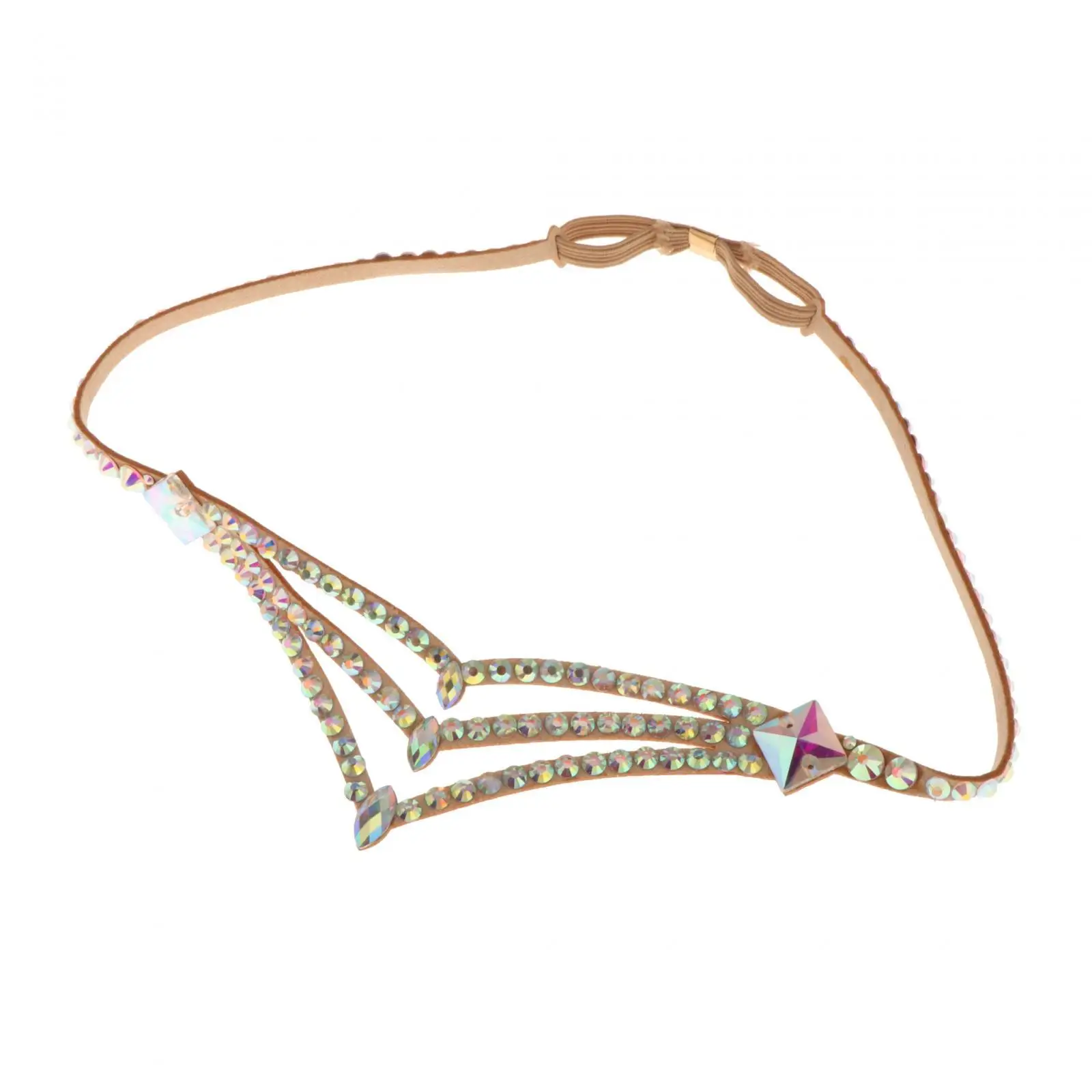 أغطية رأس للرقص الشرقي، ملابس رأس من حجر الراين لحفلات الأداء للبالغين في سن المراهقة #1