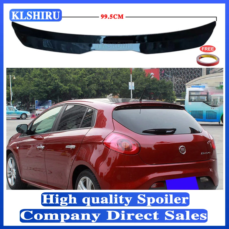 For FIAT BRAVO Spoiler 2006 to 2016 high quality ABS glossy black DIY color Spoiler BRAVO II Spoilers