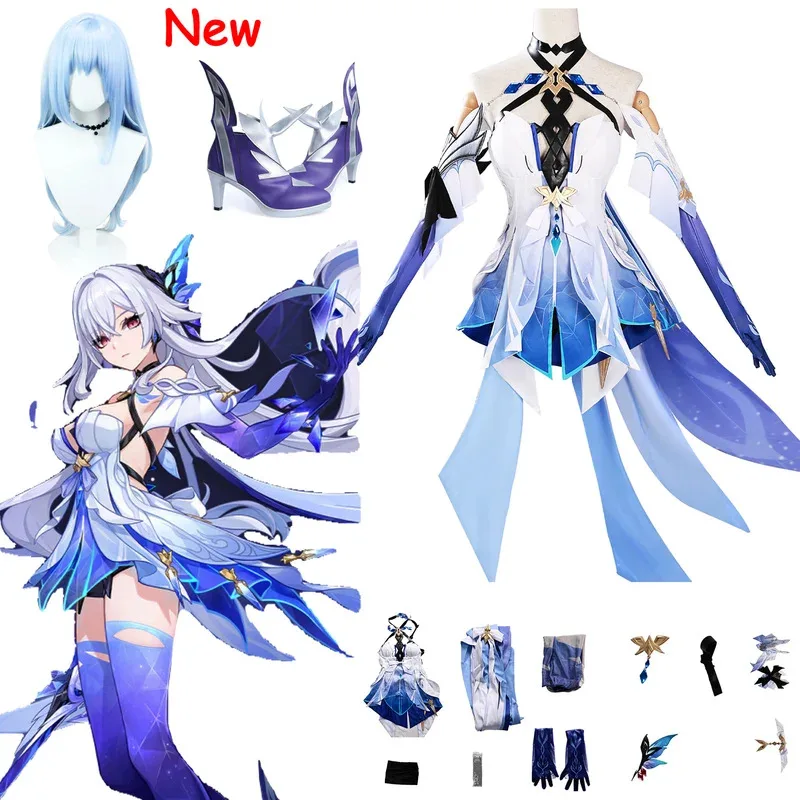 

Game Genshin Impact Skirk Cosplay Costume Full Set Uniform Outfis Skirk Cosplay Costume Role Play Props