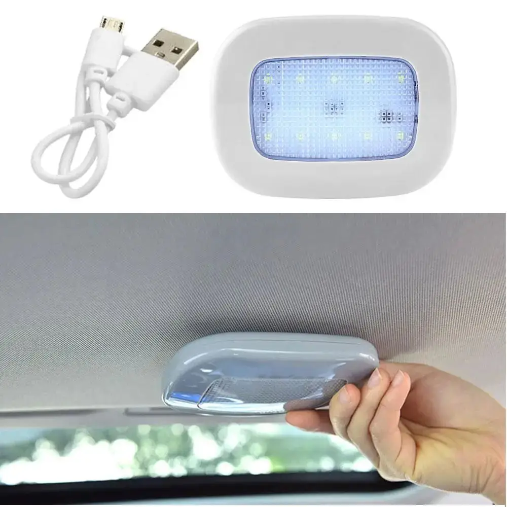 Night LED Lights For Car Bread Light Trunk Led Reading Roof Lamp Car Interior Lights 12v Touch USB Charging Atmosphere Lamps