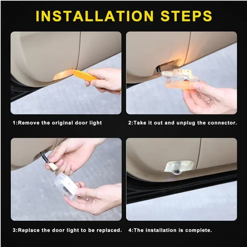 LED Car Door Welcome Light Logo Projector for Nissan Patrol 2010-2021 Ghost Shadow Lamp Courtesy Light Auto Decorative Accessory