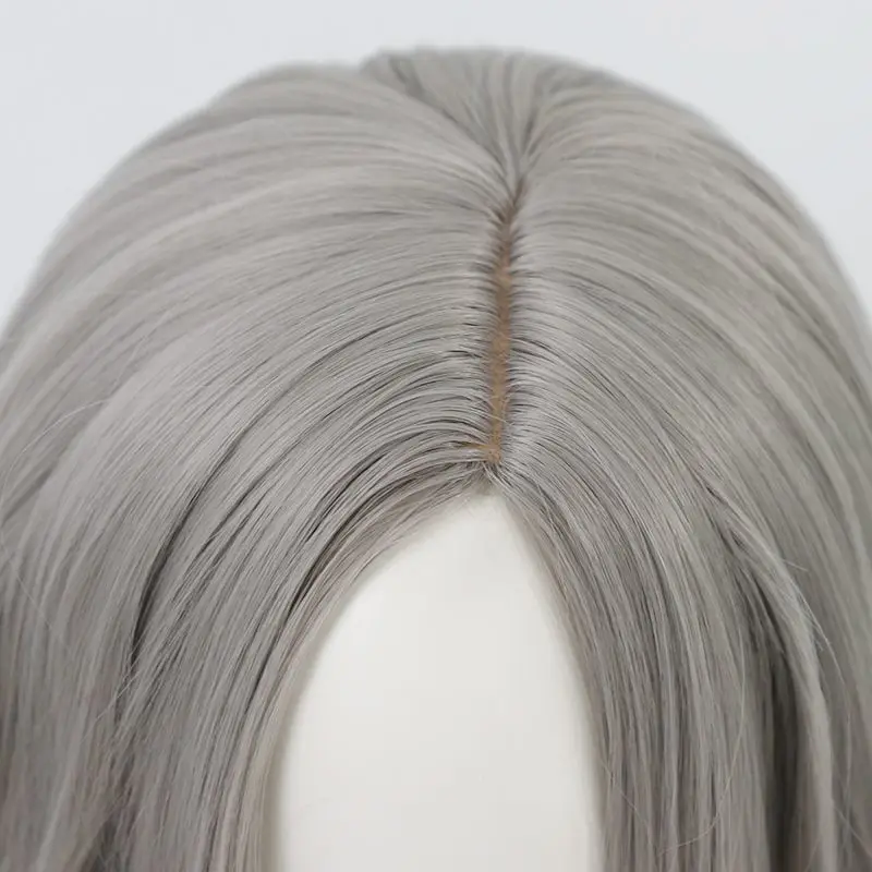 Nuevo juego, peluca de Cosplay Aotsuki Eito de cien líneas, accesorios para el cabello con flequillo corto gris, accesorios de pelucas sintéticas resistentes al calor