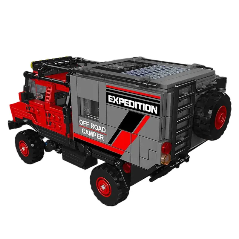 

909Pcs Off-road Expedition Truck Building Blocks Kit Technical Camper Van Model Set Compatible Bricks Creative Assembly Toy Gift