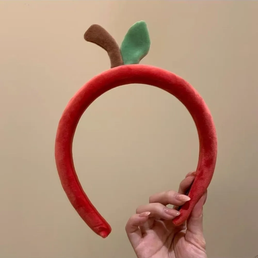 Sweet Soft Apple Headband Anti-Slip Cute Cartoon Headband Dopamine Color 3D Apple Apple Hair Hoop For Women Girls