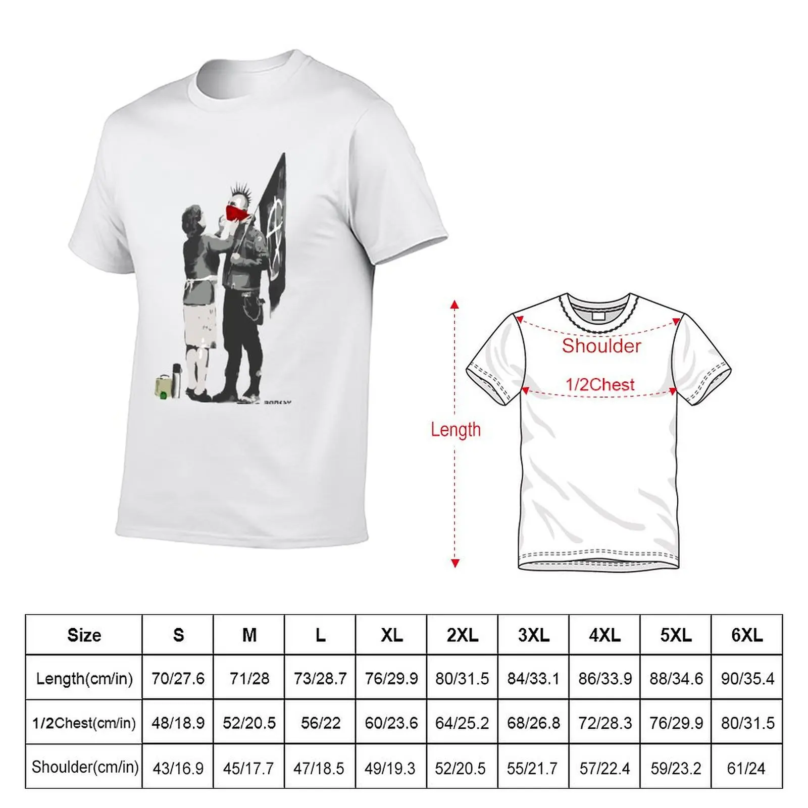 Banksy Punk T-Shirt funny meme t-shirts plain outfits for men