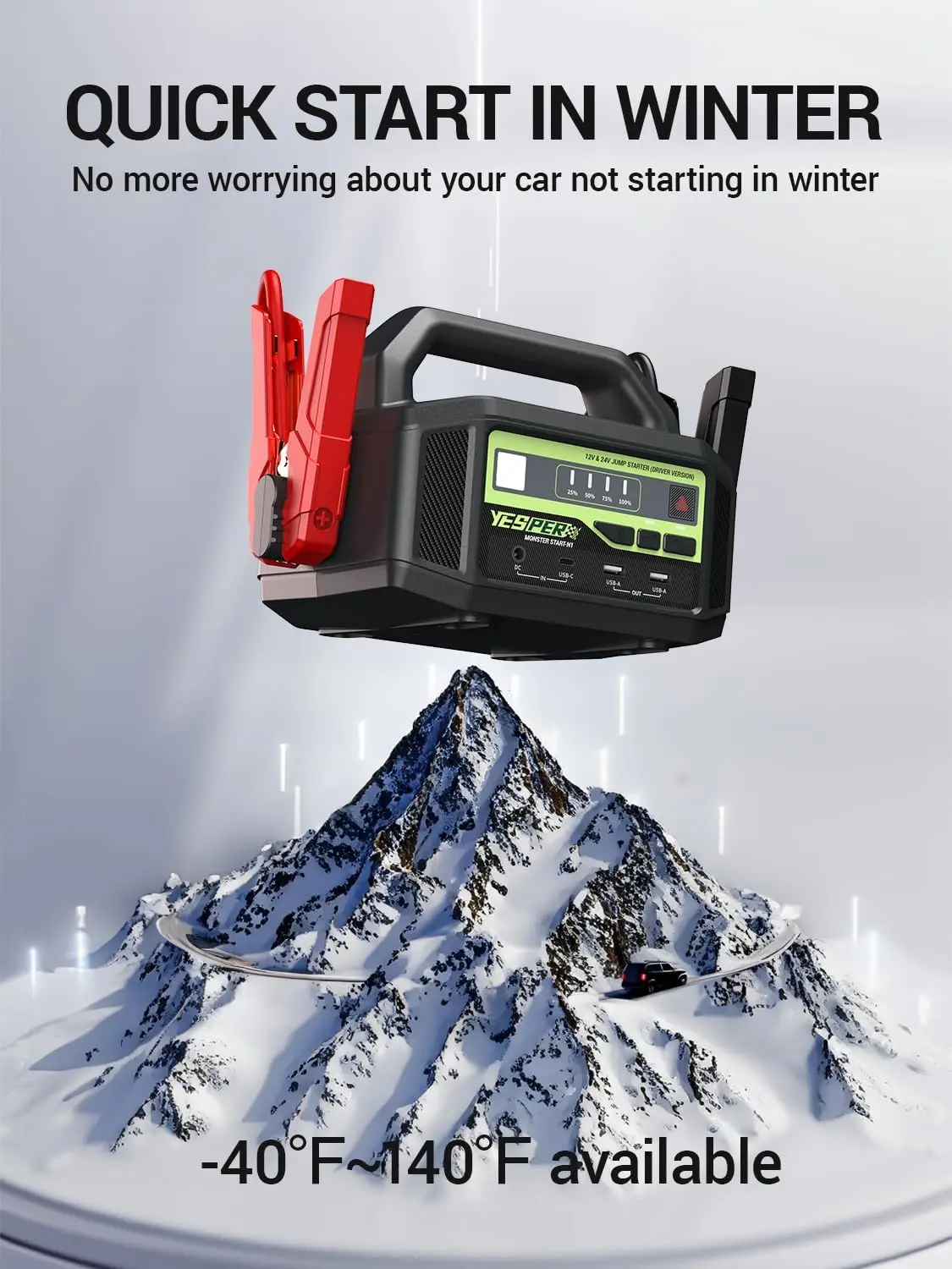 12 فولت/24 فولت سيارة الانتقال كاتب، 6000A الذروة 5.1 رطل المحمولة الانتقال كاتب بطارية حزمة شحن سريع مع محول التيار المتردد 36400 مللي أمبير #6