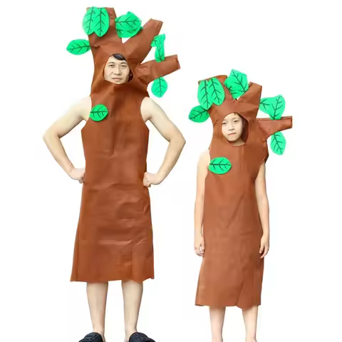 Green Tree Funny Costume Cosplay Adult And Ni&ntilde;o Summer Carnival Halloween Family Party Cool Suit