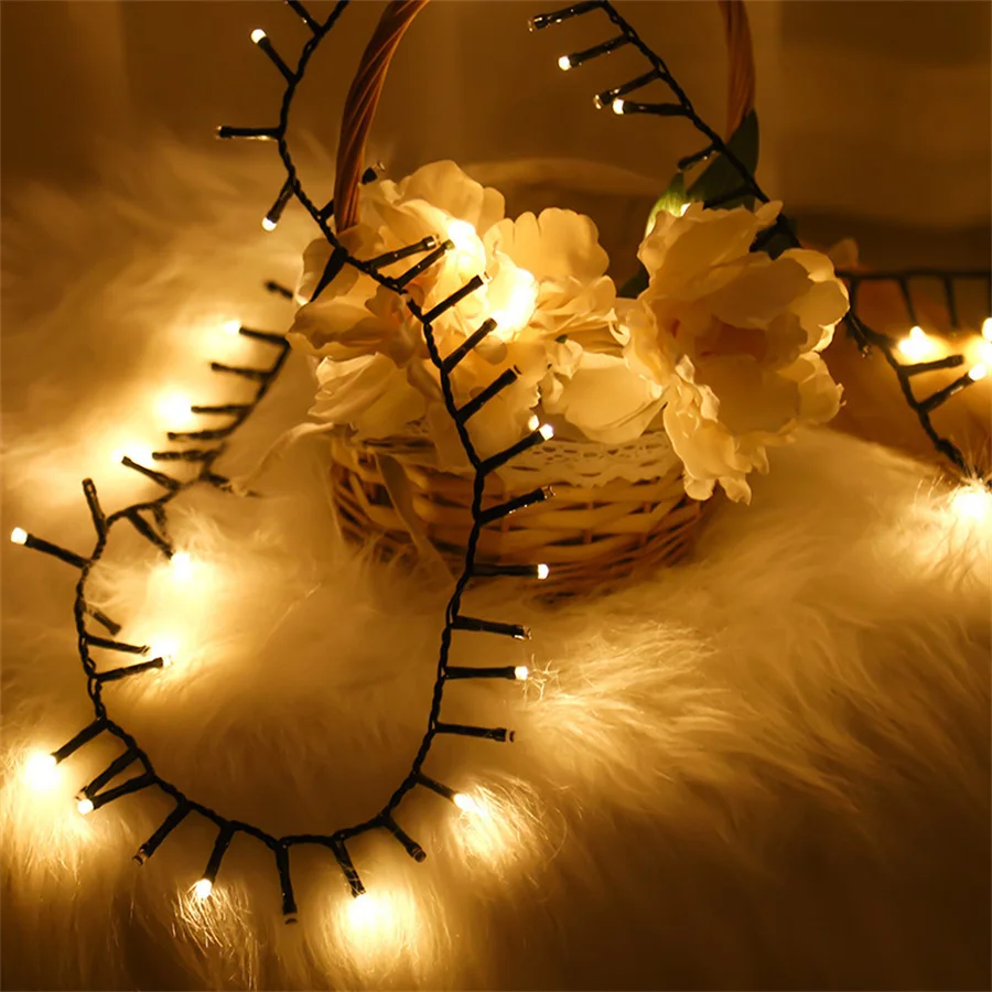 กันน้ํา LED Christmas Garland ประทัด String ไฟกลางแจ้ง 20/30M ไฟ Fairy Garden สําหรับปีใหม่งานแต่งงาน Decor