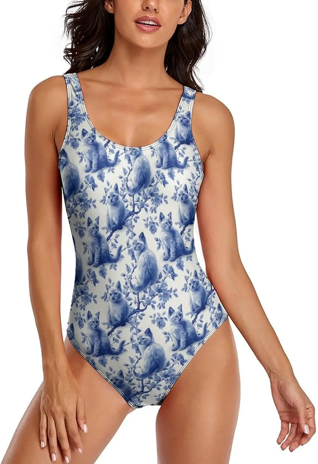 

Luxy Trio Women's Swimwear Cute Bathing Suit Dogs Pattern Swimsuit Summer