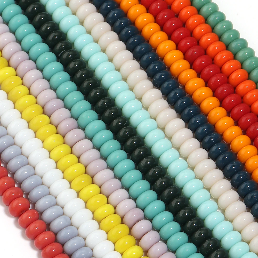 75 Stück 5x8mm Kristallglas-Abakusperlen Lose Abstandsperlen für Schmuckherstellung DIY Handwerk Ohrringe Armband Halskette Zubehör – Detail 2