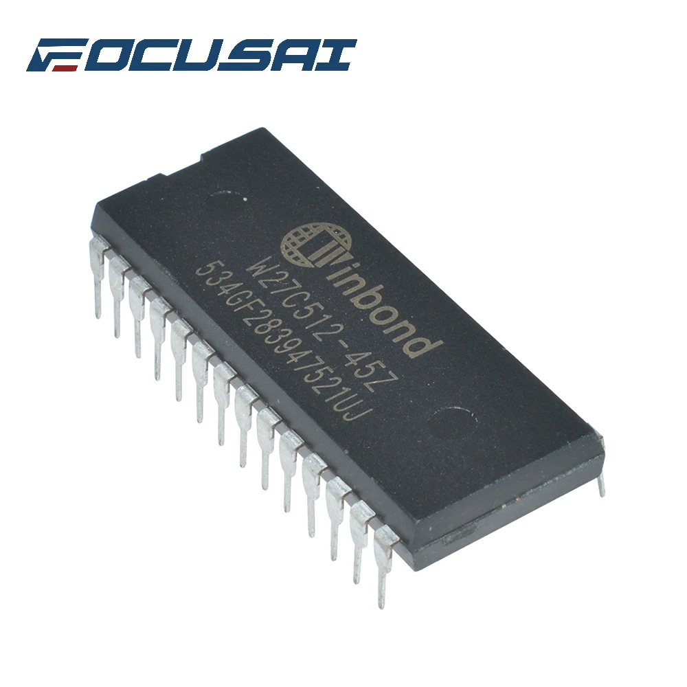 5PCS FOCUSAI Electronic integrated circuits W27C512 IC Chips W27C512-45Z 28DIP IC EEPROM 512KBIT Original Integrated Circuits