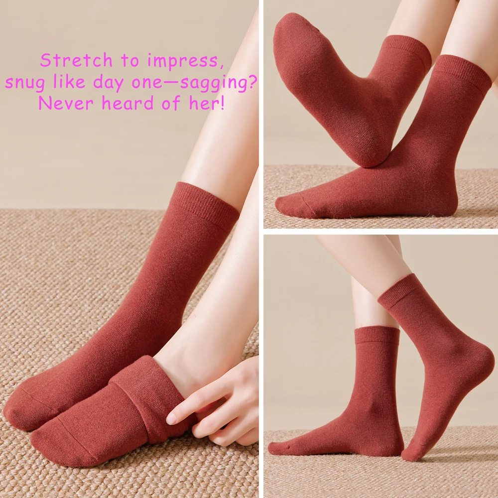 1/3 Paar 100% Merinowolle Crew-Socken für Damen, Ultra Weiche Warme Thermosocken, Nahtlose Zehenpartie, Schwangerschafts- und Erholungssocken, Wintergeschenk – Detail 10