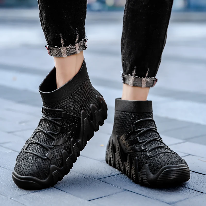 Men's Short Rain Boots Fashion Water Boots, Lightweight Anti‑Slip Outdoor Fishing Shoes, Thick Bottom Waterproof Rubber Footwear