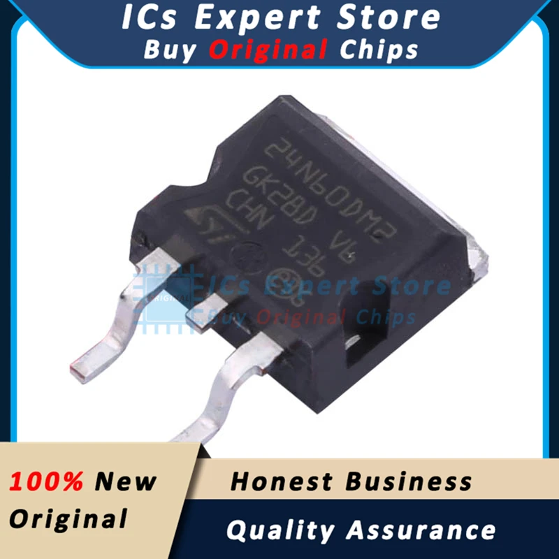 5PCS/LOT Original MOS STB24N60DM2 N Channel Mosfet  600V 18A STB24N60DM2 24N60DM2 D2PAK