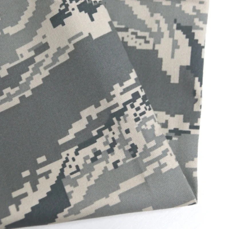 US KJ Digital Tiger Stripe Camouflage Fabric Twill Polyester Cotton Cloth Tactical Cargo Clothes DIY