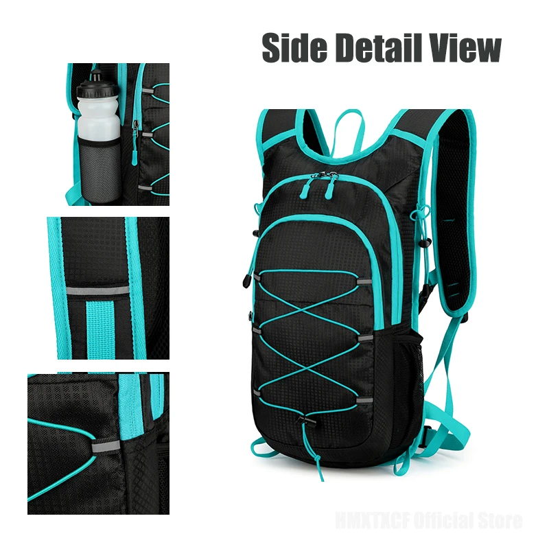 حقيبة ظهر من النايلون المقاوم للماء بسعة كبيرة، حقيبة رياضية خارجية عالية الكثافة للمشي لمسافات طويلة والتخييم والسفر وتسلق الجبال