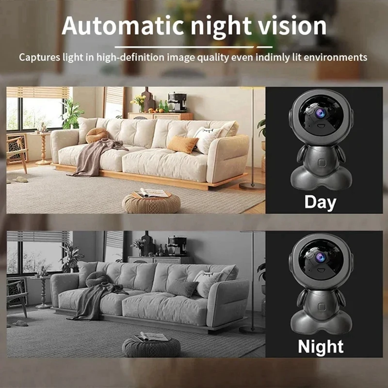 2MP Draadloze Wifi Camera Auto Tracking AI Menselijke detectie Babyfoon HD Draadloze Robot Surveillance Cmaeras Smart Home