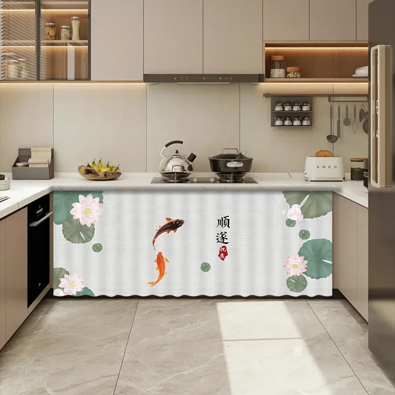 Short Curtains for Kitchen, Privacy Cabinet Curtain Dust-Proof Window Shades Doorway Curtain for Closet Storage Room