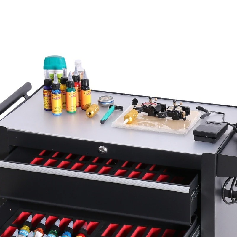 

Multifunctional cart barber shop mobile tool cabinet