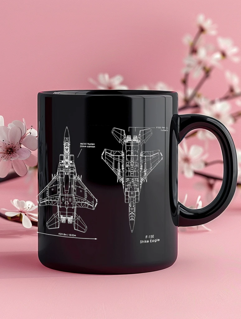 كوب الخيال العلمي للمكوك الفضائي - تصميم مستوحى من ناسا، سيراميك متين، مثالي لمحبي الفضاء