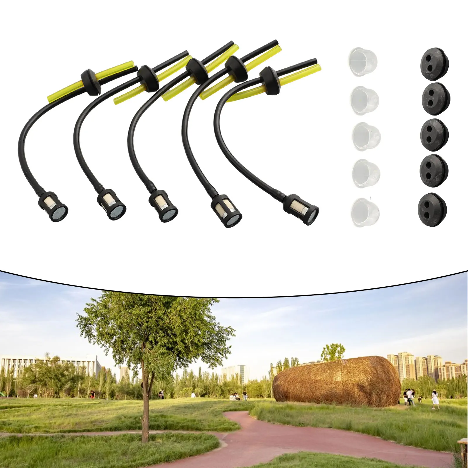 5 Piece Fuel System Repair Kit with Filter Hose Seal and Bulb for Compatibility with PC 2625 T PT 3041 4110 MSB 34 Units