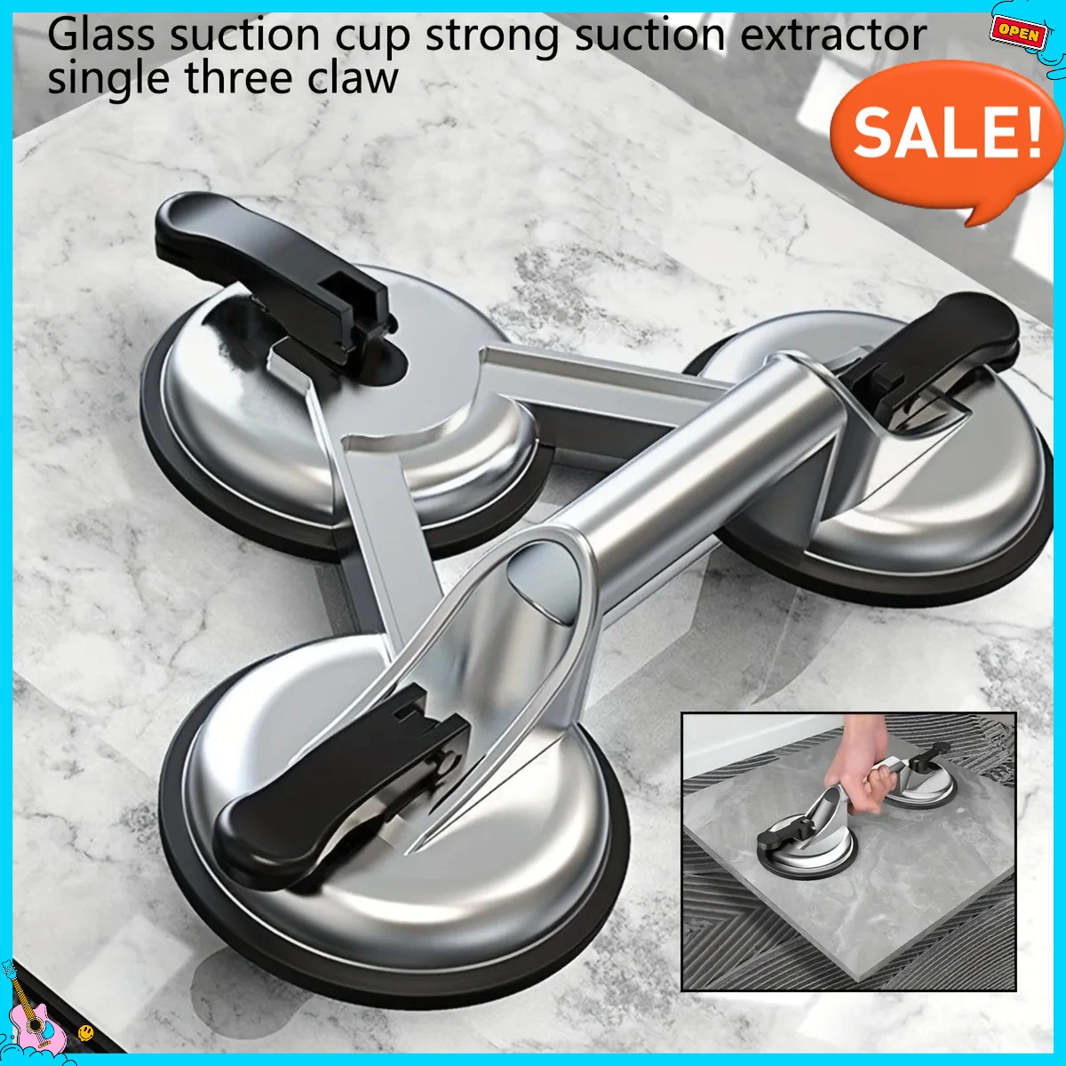 

Multi-functional Heavy-Duty Glass Suction Cup - Dent Pulling Tool Set, Strong Suction for Handling Glass/Car Windshields