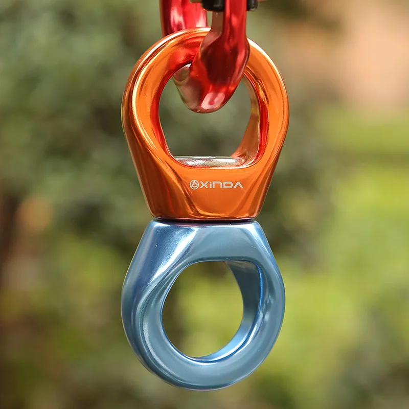 XINDA Professional Outdoor Rock Climbing Universal Wheel Fixing Device Rotary Connector High Altitude Top Yoga Universal Ring